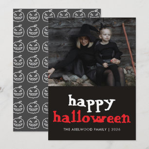 Cartão De Festividades Estética Mágica Moderna de Halloween para Foto de
