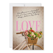 Estilo Chic Bicicleta Floral Dia das Mães Amor