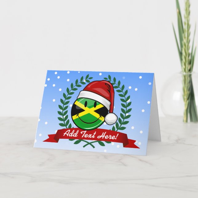 Cartão De Festividades Estilo de Natal da Bandeira jamaicana (Frente)