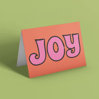Estilo de Vintage Simples Joy Pink e Orange