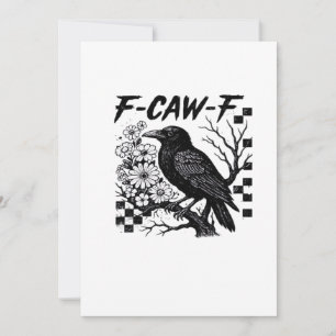 Cartão De Festividades Estilo essencial engraçado F Caw F