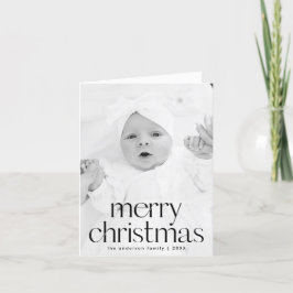 Cartão De Festividades Estilo Simples Preto Feliz Natal 2 Foto