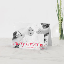 Cartão De Festividades Estilo Simples Vermelho Feliz Natal 2 Foto