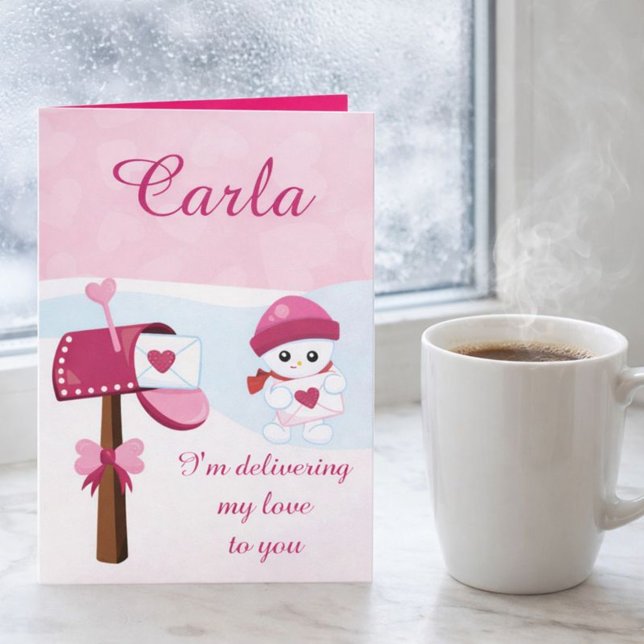 Cartão De Festividades Estou entregando meu amor a você Namorados (Criador carregado)