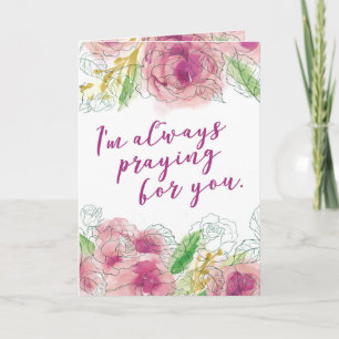 Cartão De Festividades Estou sempre a rezar por ti