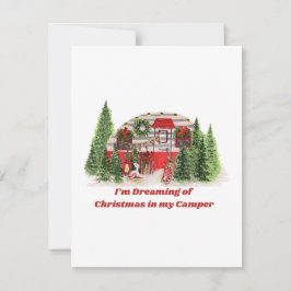 Cartão De Festividades Estou sonhando com o Natal no meu trailer em um