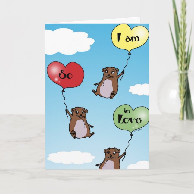 Cartão De Festividades Estou tão apaixonado (Frente)