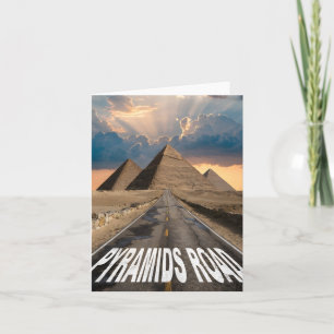 Cartão De Festividades Estrada das Pirâmides Egito Deserto Marco Artístic