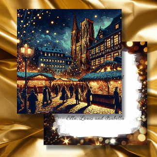 Cartão De Festividades Estrasburgo, França | Natal personalizado