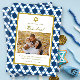 Cartão De Festividades Estrela Clássica De David Pattern Foto De Hanukkah