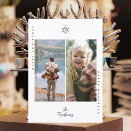 Cartão De Festividades Estrela da Árvore de Natal de David