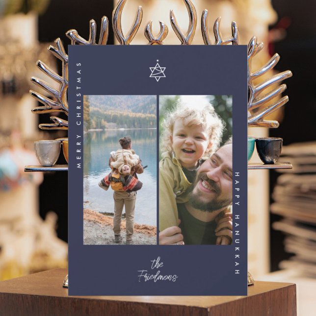 Cartão De Festividades Estrela da Árvore de Natal de David (Criador carregado)