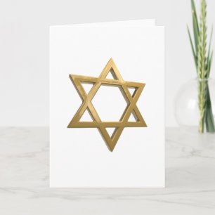 Cartão De Festividades estrela david do chanukkah dourado