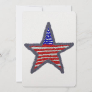 Cartão De Festividades estrela de bandeira americana