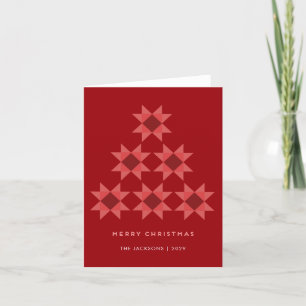 Cartão De Festividades Estrela de colcha de Natal alegre Design de feriad