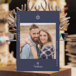 Cartão De Festividades Estrela de Davi da Árvore de Natal