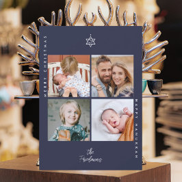 Cartão De Festividades Estrela de Davi da Árvore de Natal