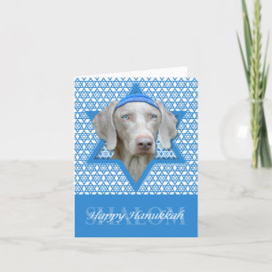 Cartão De Festividades Estrela de David de Hanukkah - Weimaraner