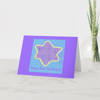 Cartão De Festividades Estrela de David judaica, Rosh feliz HaShonah