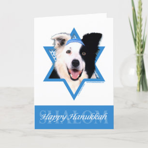 Cartão De Festividades Estrela de Hanukkah de David - Fronteira Collie