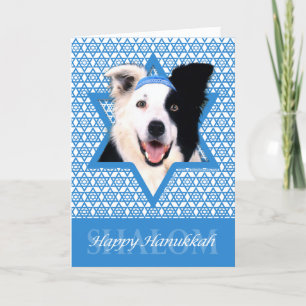 Cartão De Festividades Estrela de Hanukkah de David - Fronteira Collie