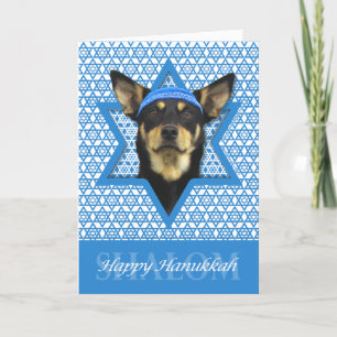 Cartão De Festividades Estrela de Hanukkah de David - Kelpie australiano