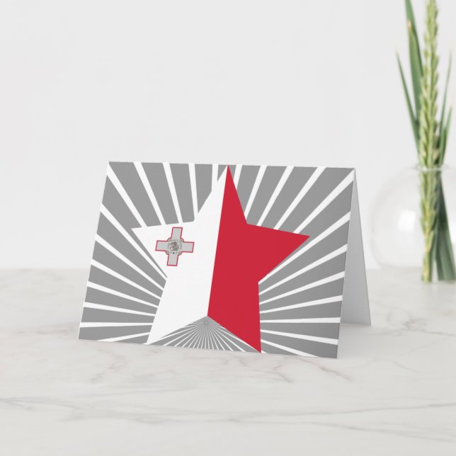 Cartão De Festividades Estrela de Malta (Frente)