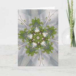 Cartão De Festividades Estrela de Natal Ivy Kaleidoscope