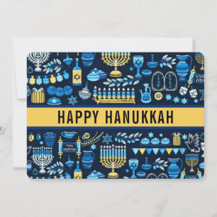 Cartão De Festividades Estrela Feliz de Hanukkah de David Cute Trendy