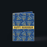 Cartão De Festividades Estrela Feliz de Hanukkah de David Cute Trendy<br><div class="desc">Feliz Hanukkah,  estrela de David,  Menorah,  fofo,  branco,  amarelo,  azul,  moda,  estrelas,  cartão de velas.</div>