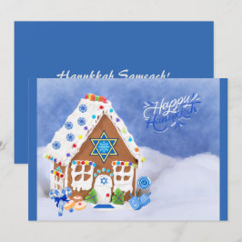 Cartão De Festividades Estrela Moderna de Hanukkah da Casa de David Ginge