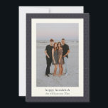 Cartão De Festividades Estrela Moderna de Hanukkah Foto Azul-Marinho Eleg<br><div class="desc">Cartão de Férias com Estrela Moderna de Hanukkah Foto Azul-Marinho Elegante</div>