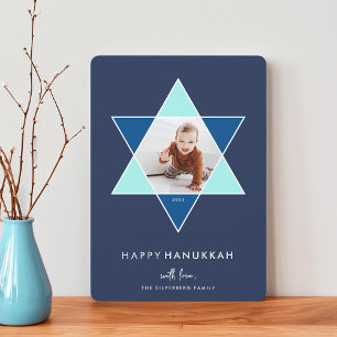Cartão De Festividades Estrela Mosaica   Foto de Hanukkah