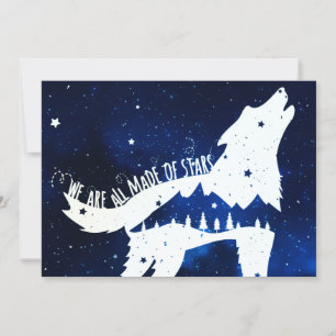 Cartão De Festividades Estrelas Azuis de Aquarela Sonham Inspiração Có