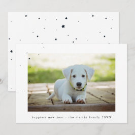 Cartão De Festividades Estrelas e foto do ano novo dos pontos