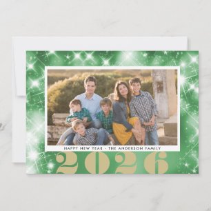 Cartão De Festividades Estrelas Explodem Feliz Ano Novo 2 Foto