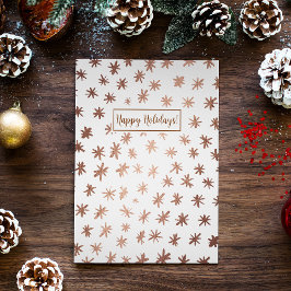 Cartão De Festividades Estrelas metálicas - cobre