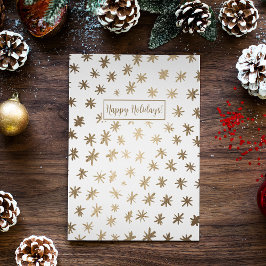 Cartão De Festividades Estrelas metálicas - dourado