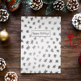 Cartão De Festividades Estrelas metálicas - prata