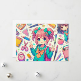 Cartão De Festividades estudante de animação