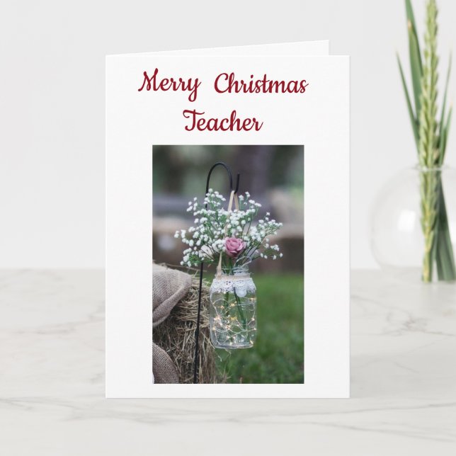 CARTÃO DE FESTIVIDADES ESTUDANTE MAIS VELHO A DAR ***PROFESSOR** NO NATAL (Frente)