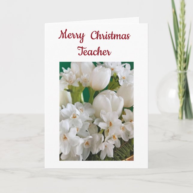 CARTÃO DE FESTIVIDADES ESTUDANTE MAIS VELHO A DAR ***PROFESSOR** NO NATAL (Frente)