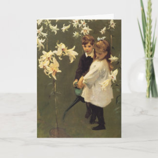 Cartão De Festividades Estudo das crianças de Vickers