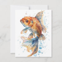 Estudo Goldfish Em Aquarelas