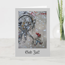 Cartão De Festividades Estudo para Julbocken (cabra) do yule 1911