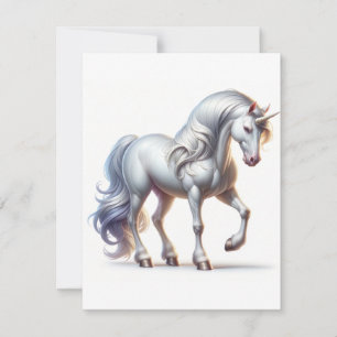 Cartão De Festividades Estudo Unicorn O - Fantasy AI