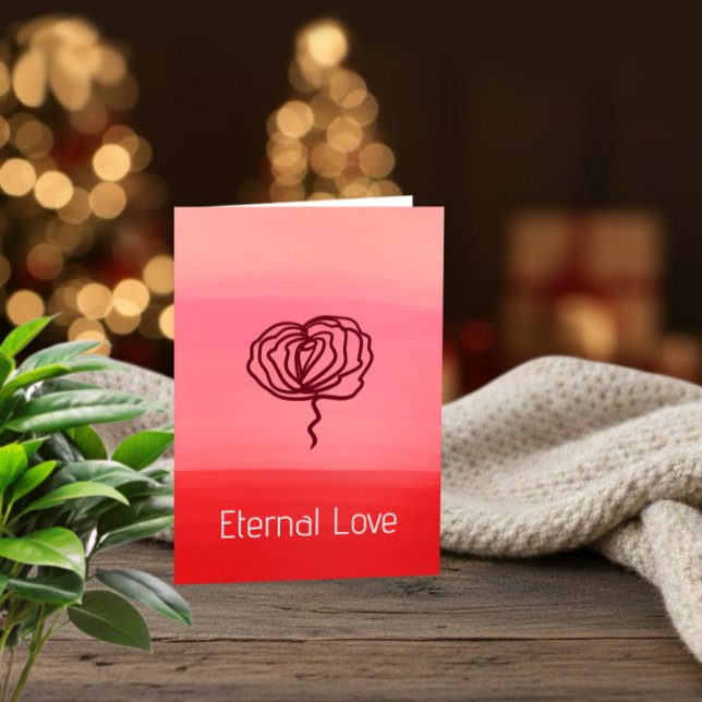 Cartão De Festividades Eternal Love Elegant Rose Greeting Card (Criador carregado)