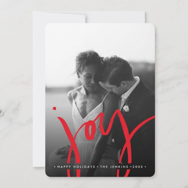 Cartão De Festividades Eterno Elegante - SIMPLES ALEGRIA | FOTO DO RED HO (Frente)