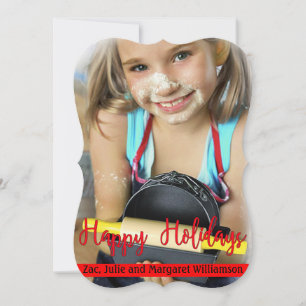 Cartão De Festividades Eterno Moderno Feriados Felizes Rico Cortado