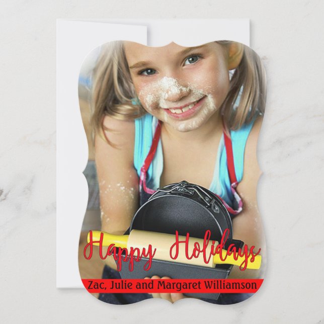 Cartão De Festividades Eterno Moderno Feriados Felizes Rico Cortado (Frente)